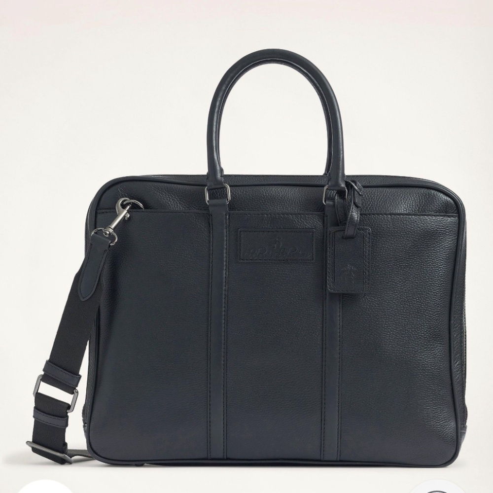 Brooks brothers Pebbled leather briefcase NWT (Black)